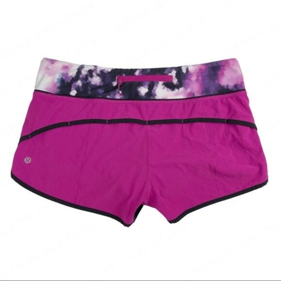 Lululemon Speed Short Raspberry Blooming Pixie Running Athletic Active Shorts 8 - Picture 2 of 8